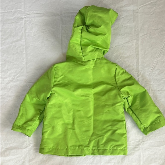 Gymboree Lime Green Hooded Raincoat with Flower Appliqués - Picture 8 of 10